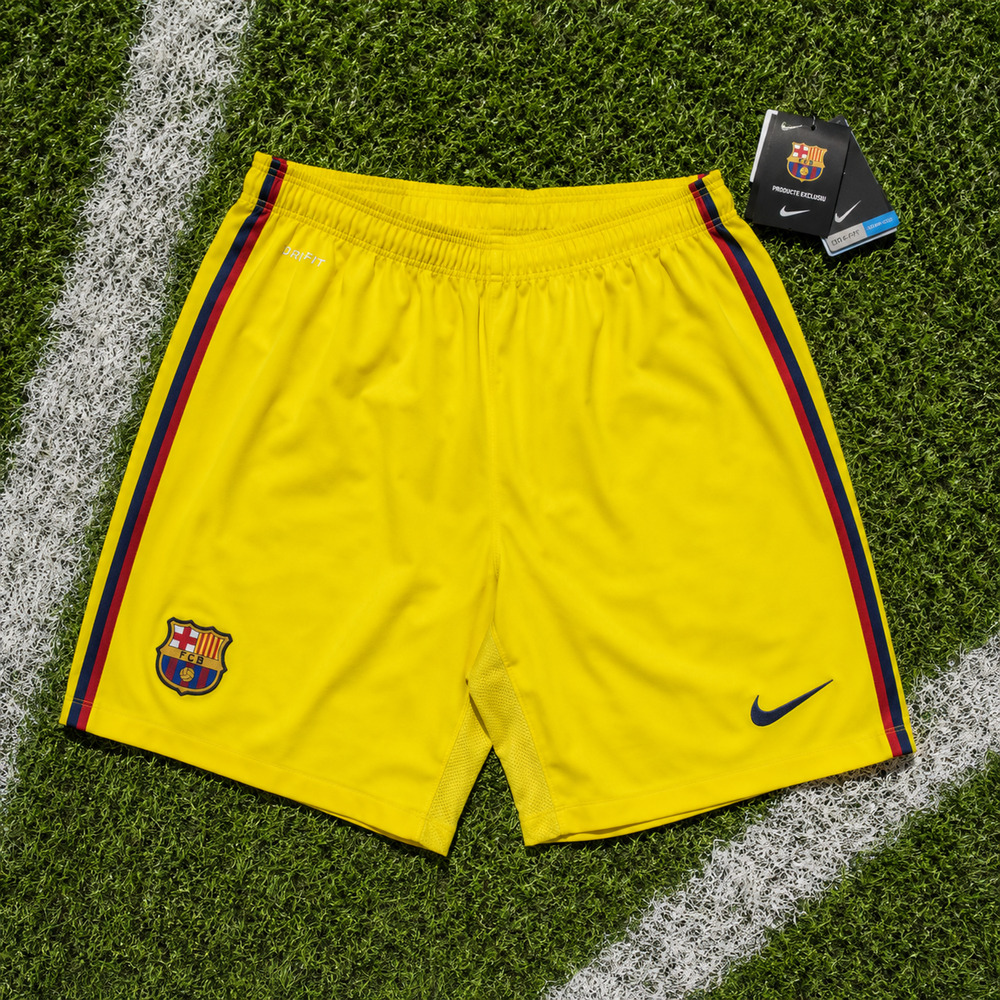 FC Barcelona Nike 2012 2013 Away Match Shorts Yellow Dri-FIT NWT Men's XL Rare